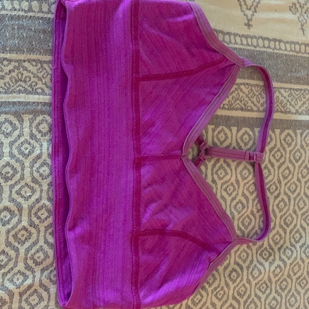 Beyond Yoga T Back Bra Pink/Purple​​​​​​​​​ - Picture 3 of 5